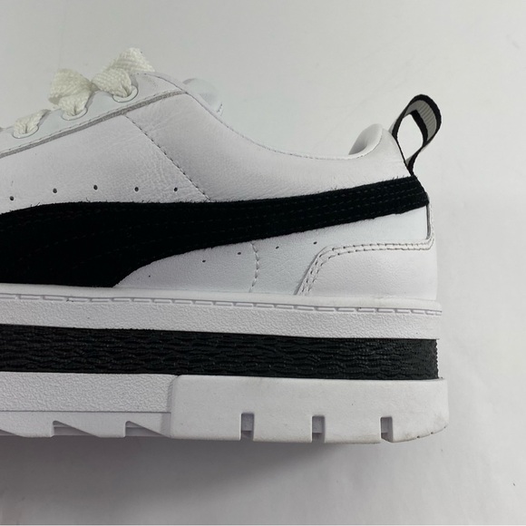 PUMA Mayze Leather Lace Up White Black Women’s Size 8 Platform Shoes # 381983-01 - Picture 10 of 16